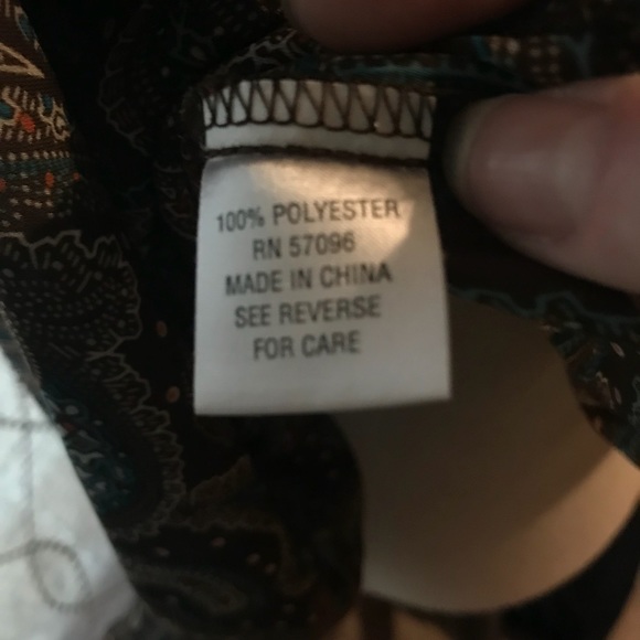 Nicola Paisley Print Peasant/Blouson Top—L - Picture 6 of 6